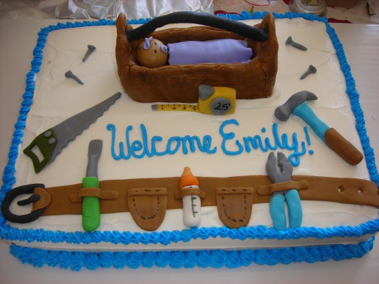 Here's the cake my sister-in-law made for Ramon's "Man Shower."