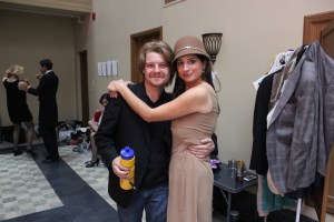 With our stage manager, Dave.